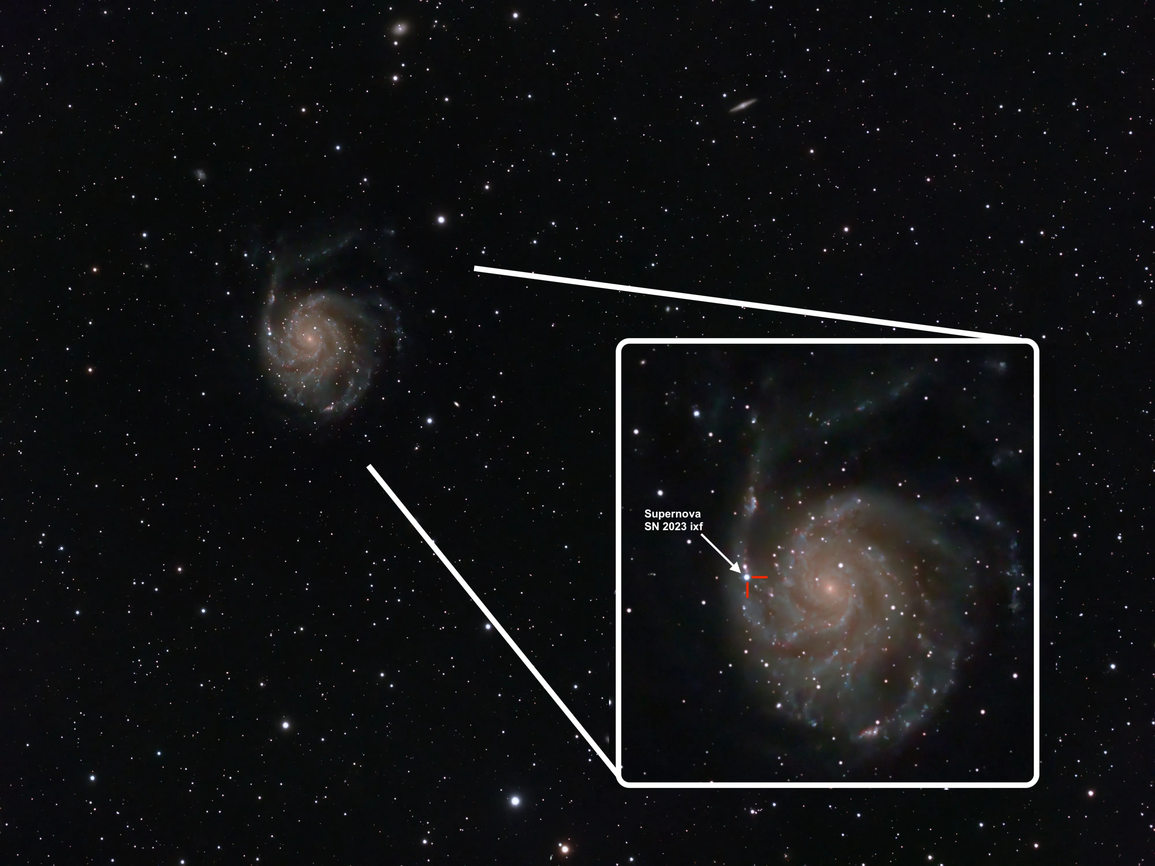Galaxie M101 mit Supernova